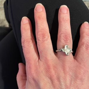 James Avery State of Texas- ring with rope band -size 6.